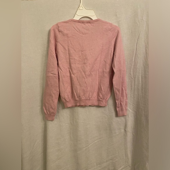 H&M girls pink cardigan with sequin polka dots - Picture 2 of 3